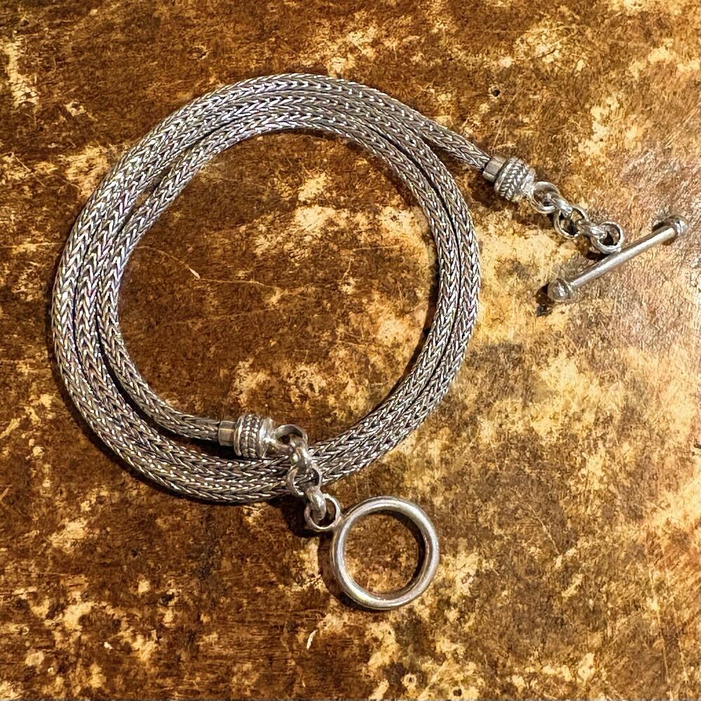Suarti Bali BA Sterling Silver Chain/Necklace 2.5mm w/ Wheat Toggle Clasp - Picture 7 of 8